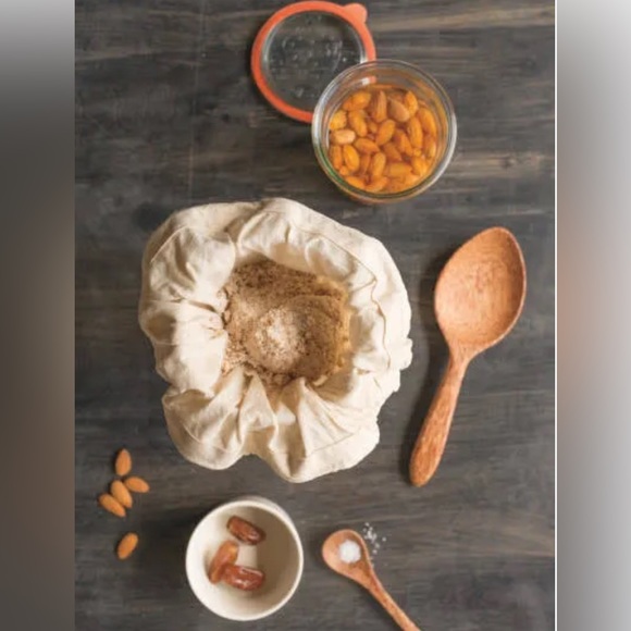 bread bag & nut milk bag-11”x 17” & 13” x 12” cotton muslin drawstring bags-NWT - Picture 8 of 14